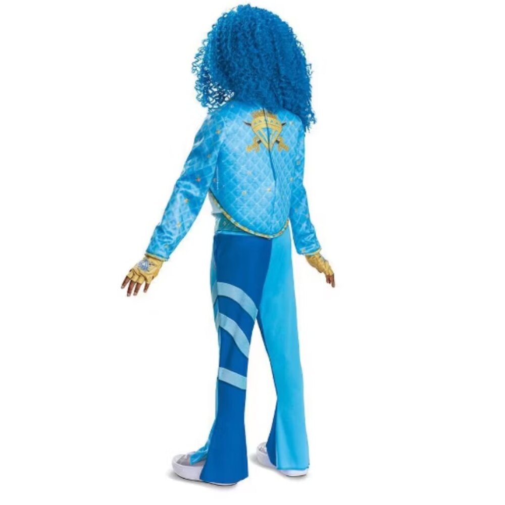 Descendants Chloe & WIG Halloween Costume 7/8 Blue Deluxe Disney Kids Girls - Picture 3 of 13